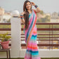 Georgette With Sequence  Design  Line On Saree