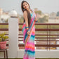 Georgette With Sequence  Design  Line On Saree