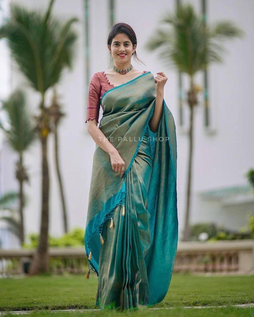 Soft Lichi Silk  Saree