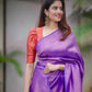 Soft Lichi Silk  Saree