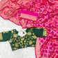 Beautiful Banarasi Tissue With Embroidery With Border Work Blouse Party Wear saree