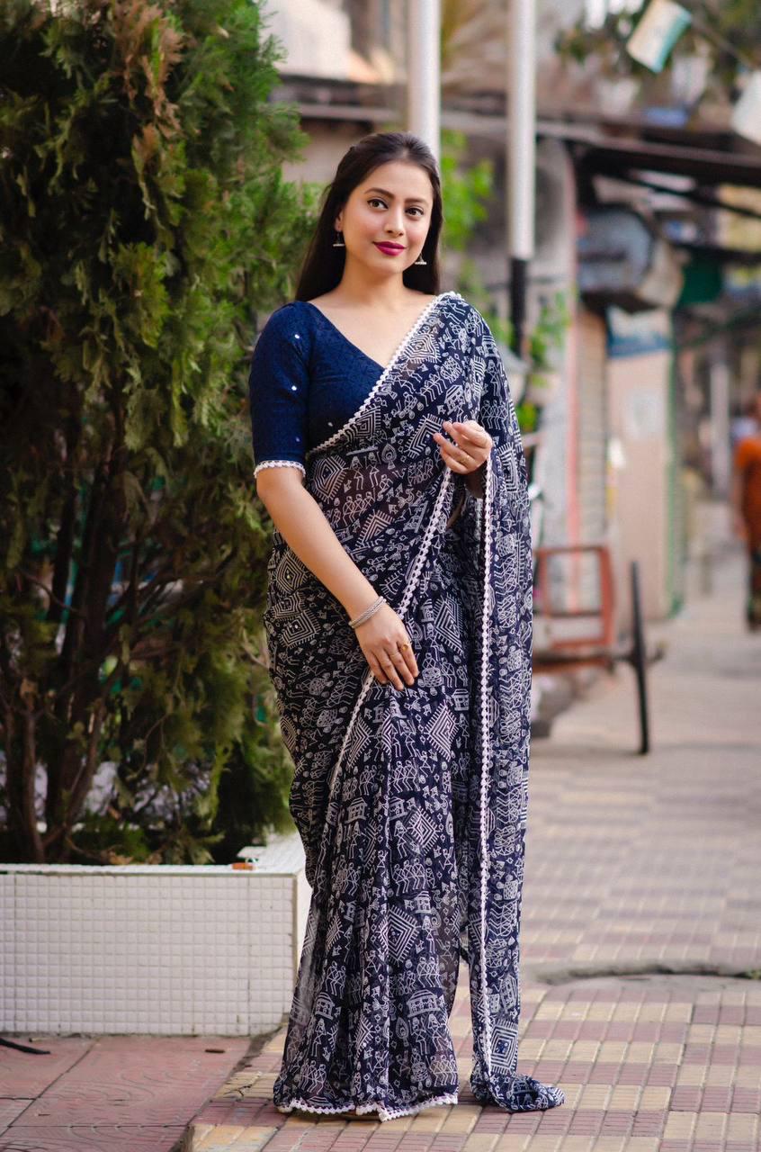 Georgette Sarees — Veracious Vastra