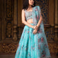 Designer Fancy Look Printed And Blooming Organza Lehenga Choli