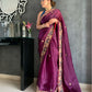 Heavy Kasturi Silk Georget Saree