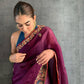 Heavy Kasturi Silk Georget Saree