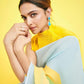 Deepika Padukon Yellow Designer Saree | Sabyasachi Georgette Print Sari