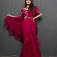 Organza Silk saree Ready To Wear Party Wear Lehenga Saree With Full-Stitched Blouse With Embroidery Work