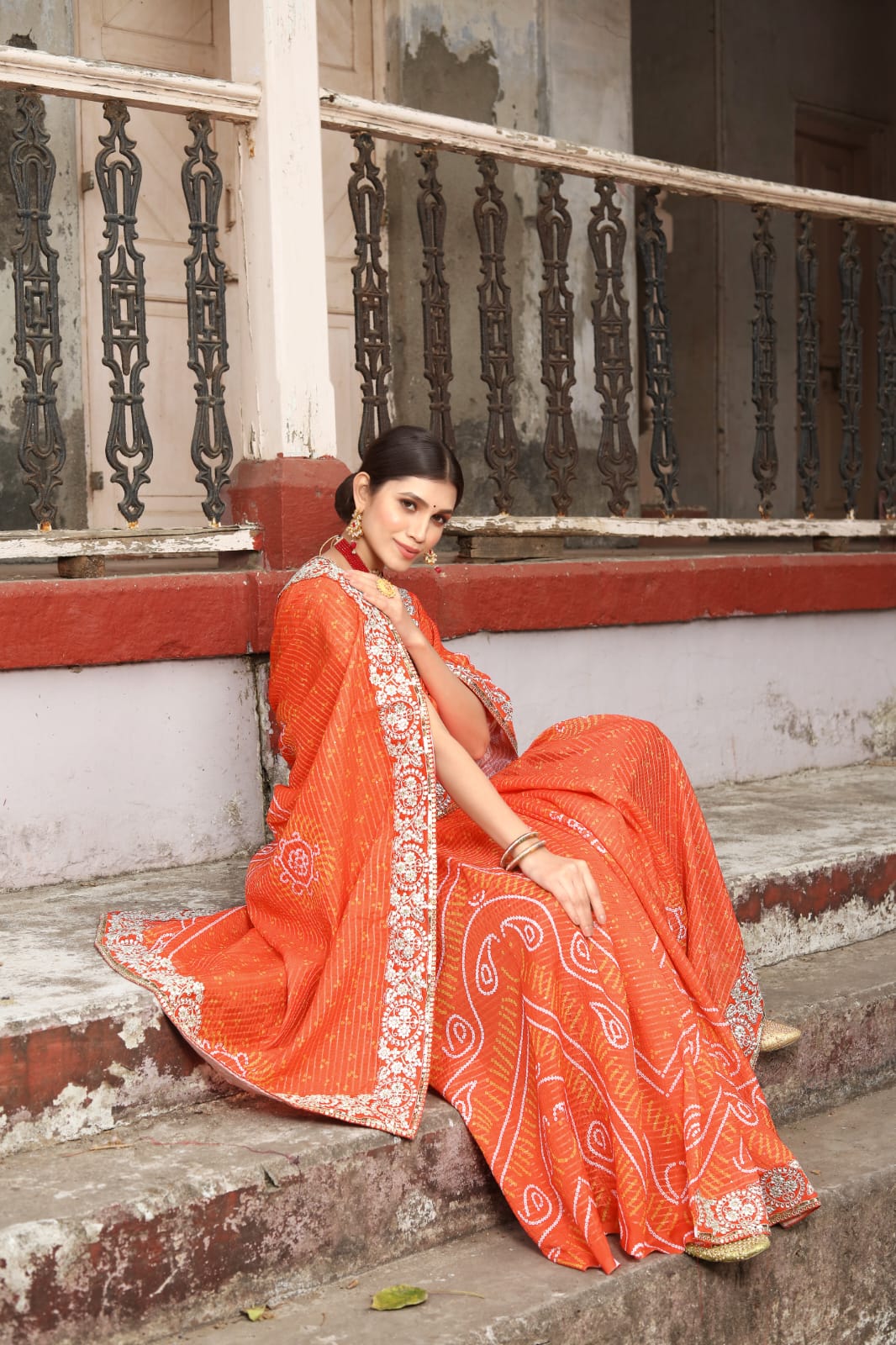 Vichitra Silk with Beautiful Sequence work saree