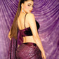 Paisley,  Embellished, Applique Bollywood 9000 Velvet Saree