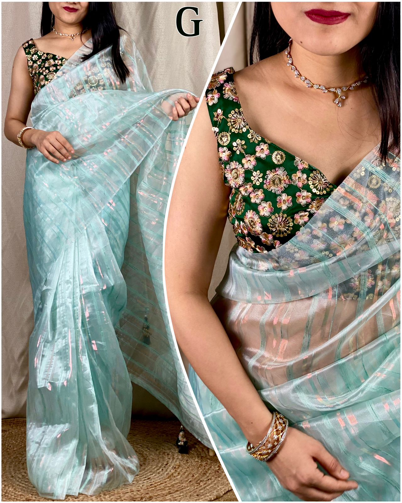 Style Beautiful Fancy  Stylist Net Fabric Embroidery Saree