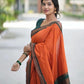 Dark  Colour Combination Pure Soft Semi Silk Saree