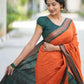 Dark  Colour Combination Pure Soft Semi Silk Saree