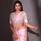 Organza Embroidered Party-Wear Sequins-Work Saree