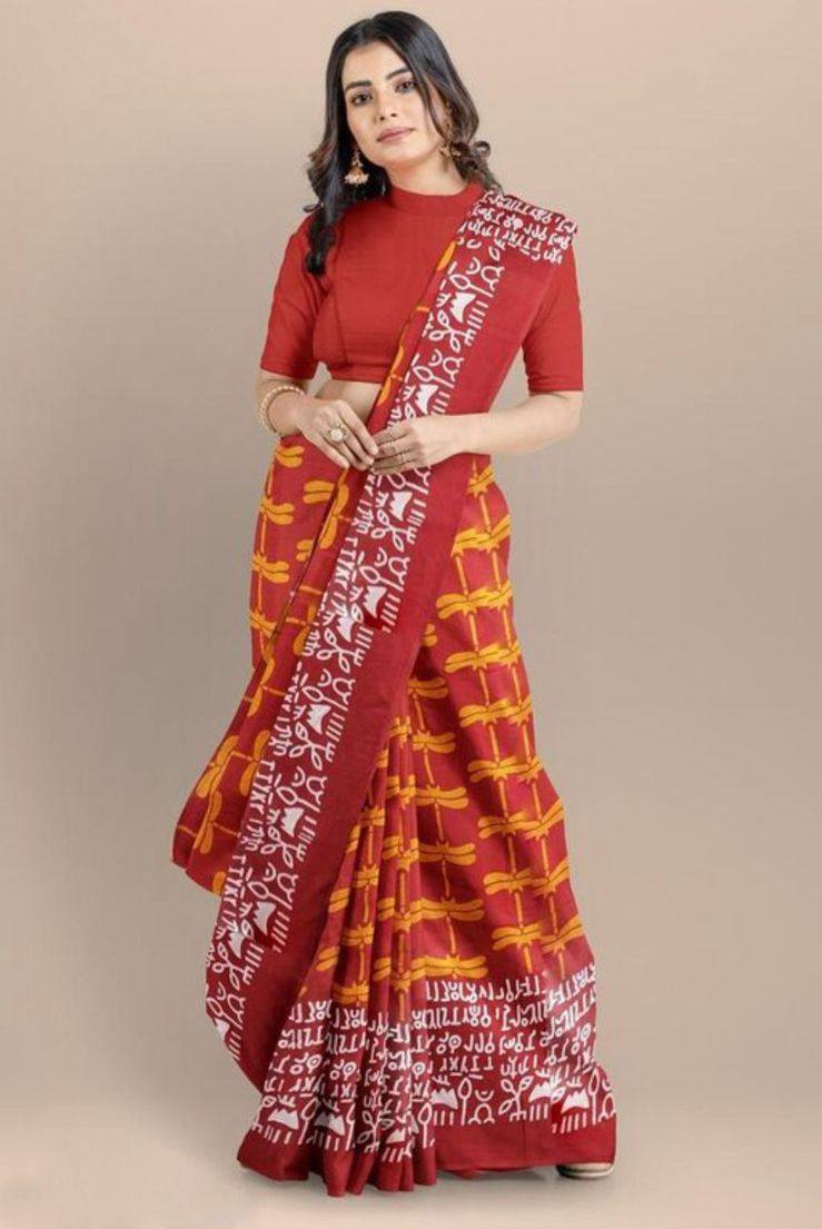 Casual Printed Cotton Saree