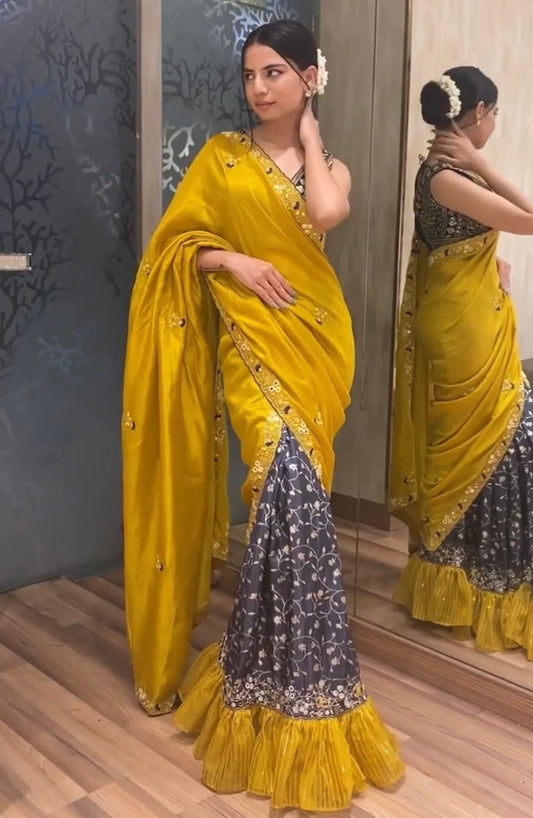 Fashion Today Yellow Color Wear A Trending Piece Saree