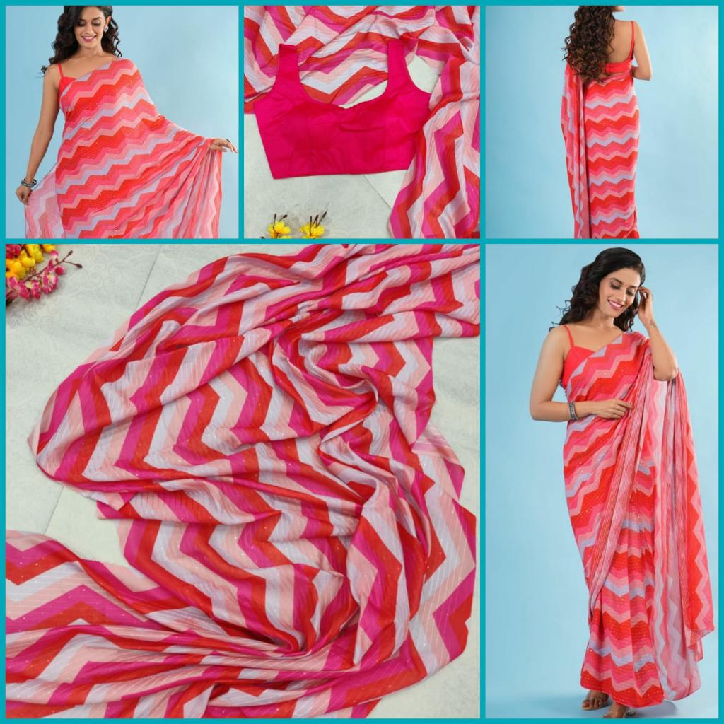 Amoha Trends 265 Colors Designer Readymade Partywear Saree New Designs