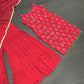 Red  Sharara Suit, Indian Dress, Designer Sharara Suit, Wedding Sharara Suit, Partywear Suit,