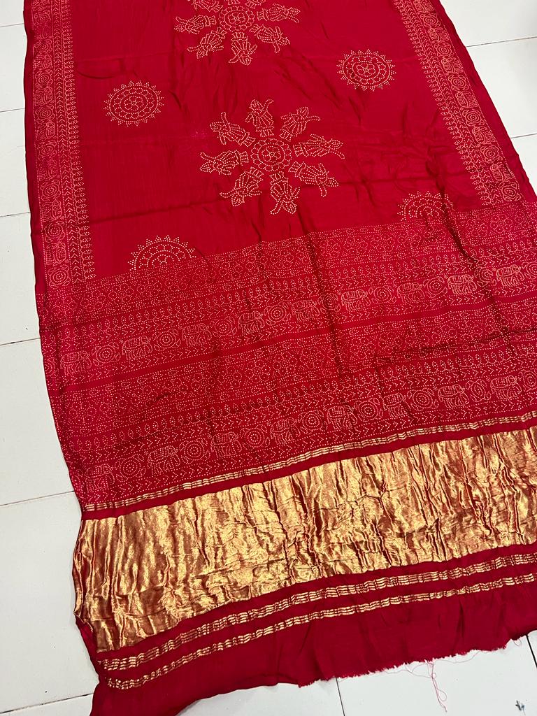 Ajrakh Saree