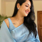 Sky Blue Banarasi Silk Saree,Party wear Silk Saree for women
