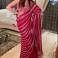 Red Designer Sabyasachi Saree ,Party Wear Saree ,Paithani Saree, Georgette Sequence Saree