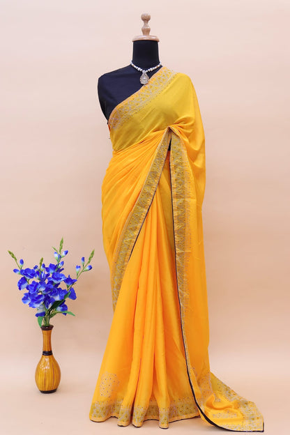 New Super Trending Swarovski diamond Saree