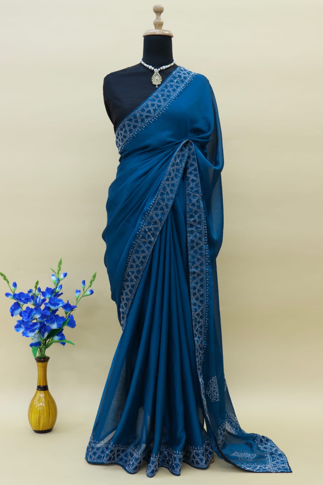 New Super Trending Swarovski diamond Saree