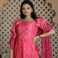 Ready to wear Hot Pink Chikankari Lucknowi  kurti