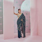 Embellished Blouse Whth Emerald Green Saree