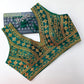 Satrani Women's Half Sleeve Art Silk Embroidery Work Round Neck Stitched Blouse
