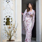 White Satin Printed Saree With Blouse