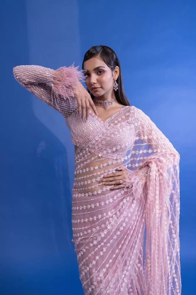 Sexy New Bollywood Block Buster Design sequins Saree For Women