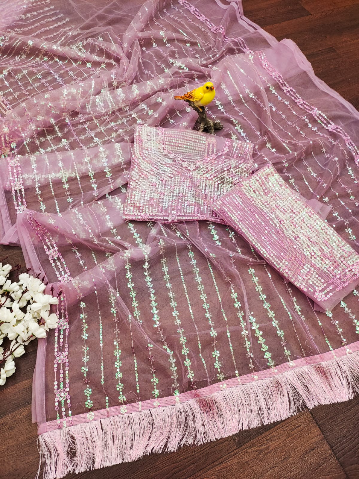 Sexy New Bollywood Block Buster Design sequins Saree For Women