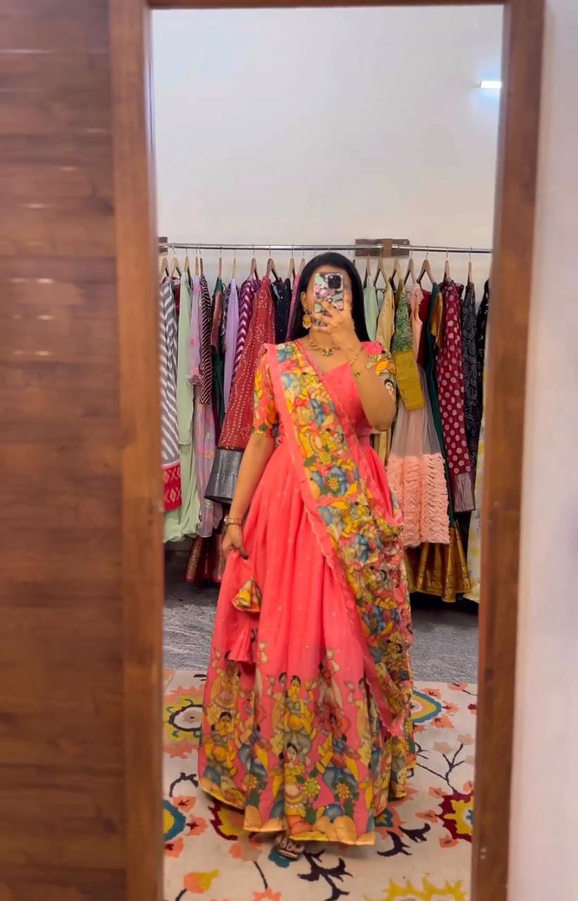 Trendy Wedding Wear Half lehnga - Half saree | south indian style half saree  half lehenga