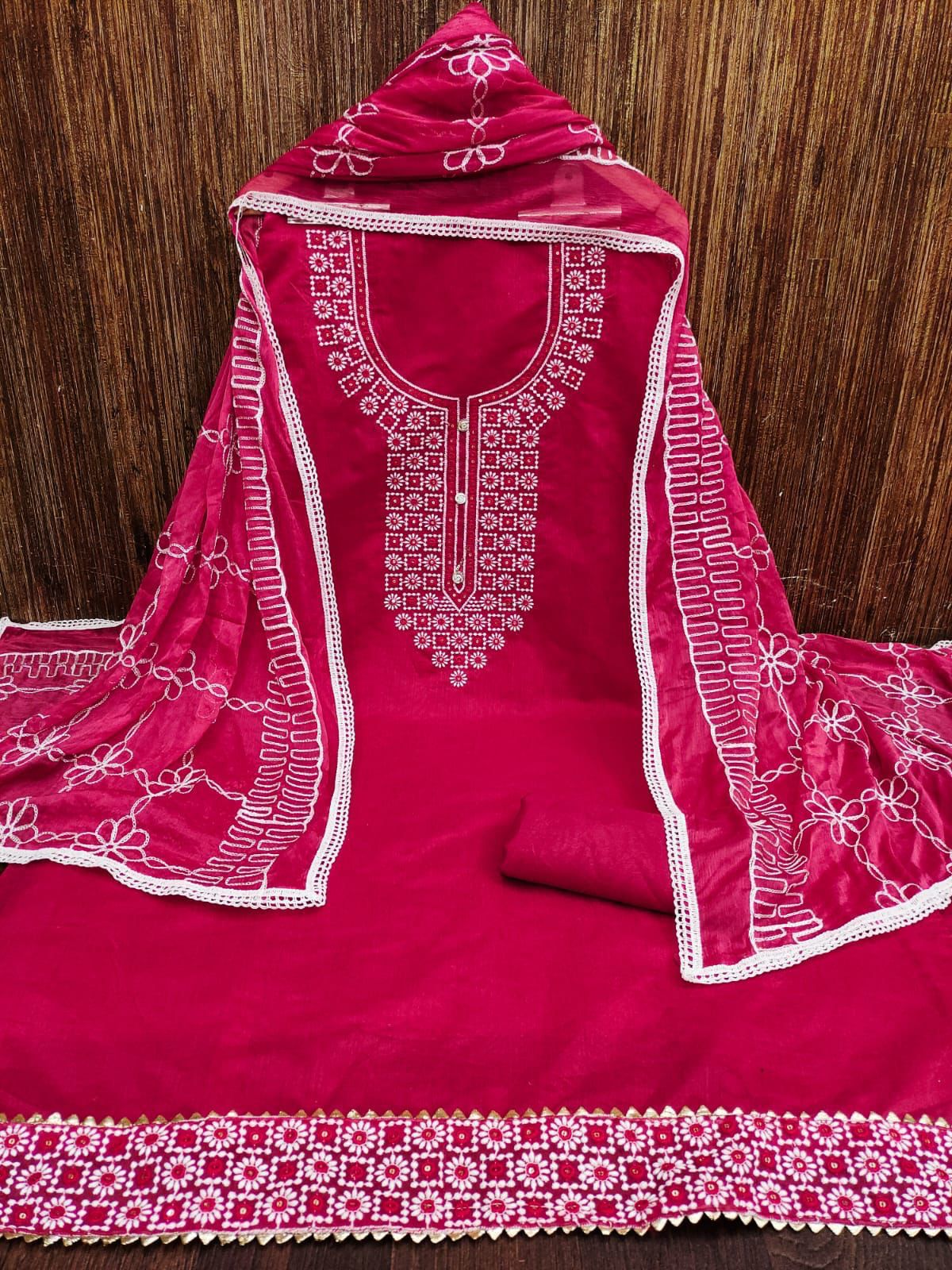 Modal Casual Wear Embroidery Work Dress Material