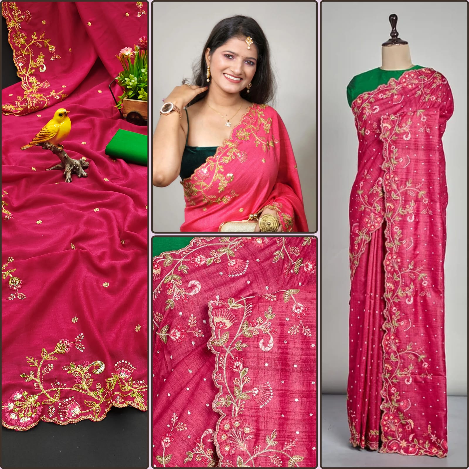 Buy Red Banarasi Silk Jacquard Work Saree | Designer Sarees