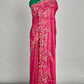 Women's Bollywood Designer Pink Colored Vichitra Silk Embroidered Party Wear Saree