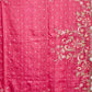 Women's Bollywood Designer Pink Colored Vichitra Silk Embroidered Party Wear Saree