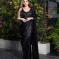 Black Saree with Mirror work