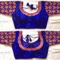 Heavy Hand Peacock Sleeves Embroidery Thread Stone Work Phantom Silk Readymade Blouse