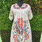 Ivory Thread Embroidered Dress