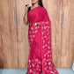 satin silk foil work sareeork saree