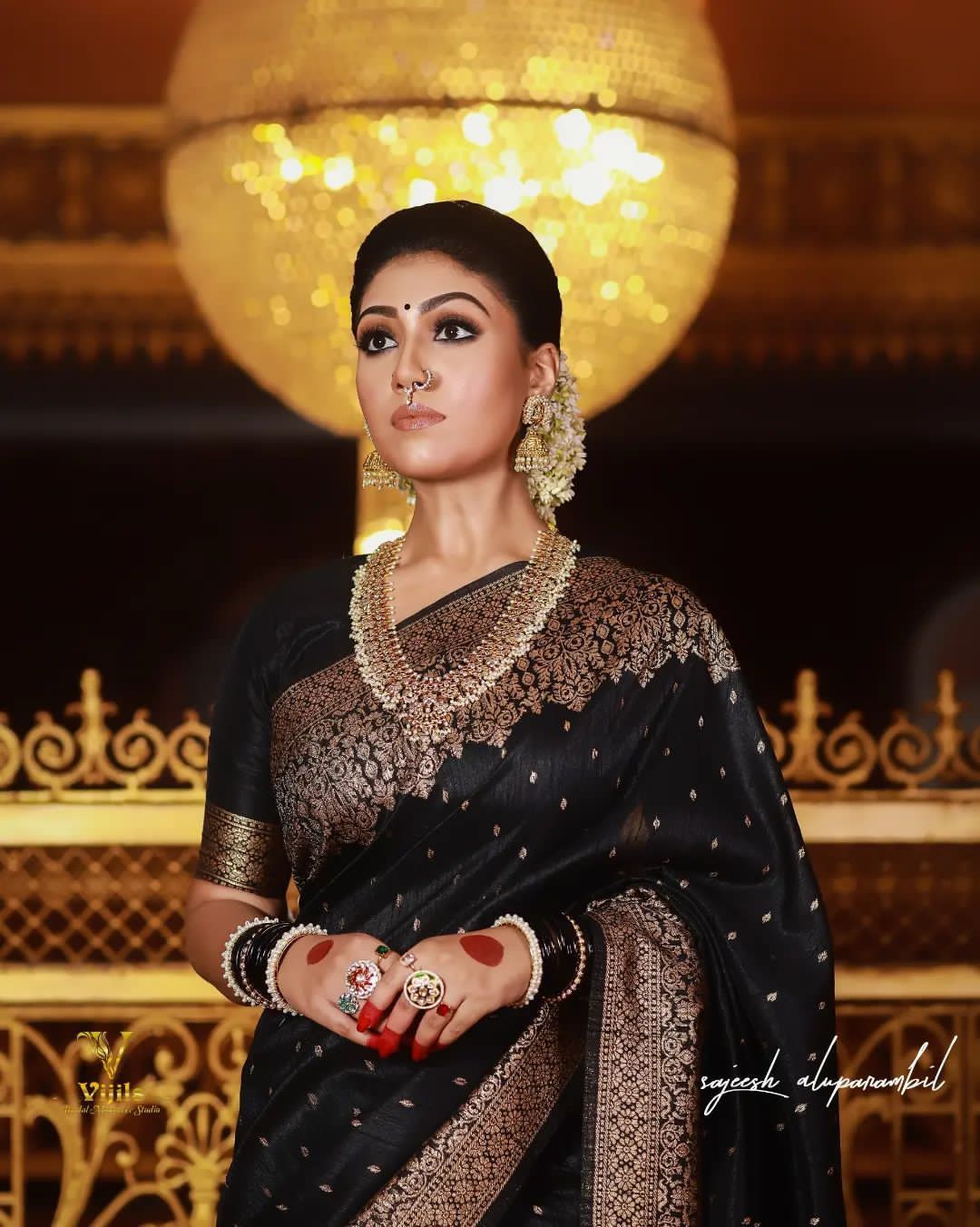 Nice Gold Necklace Design For Saree Jewellery Design For Saree