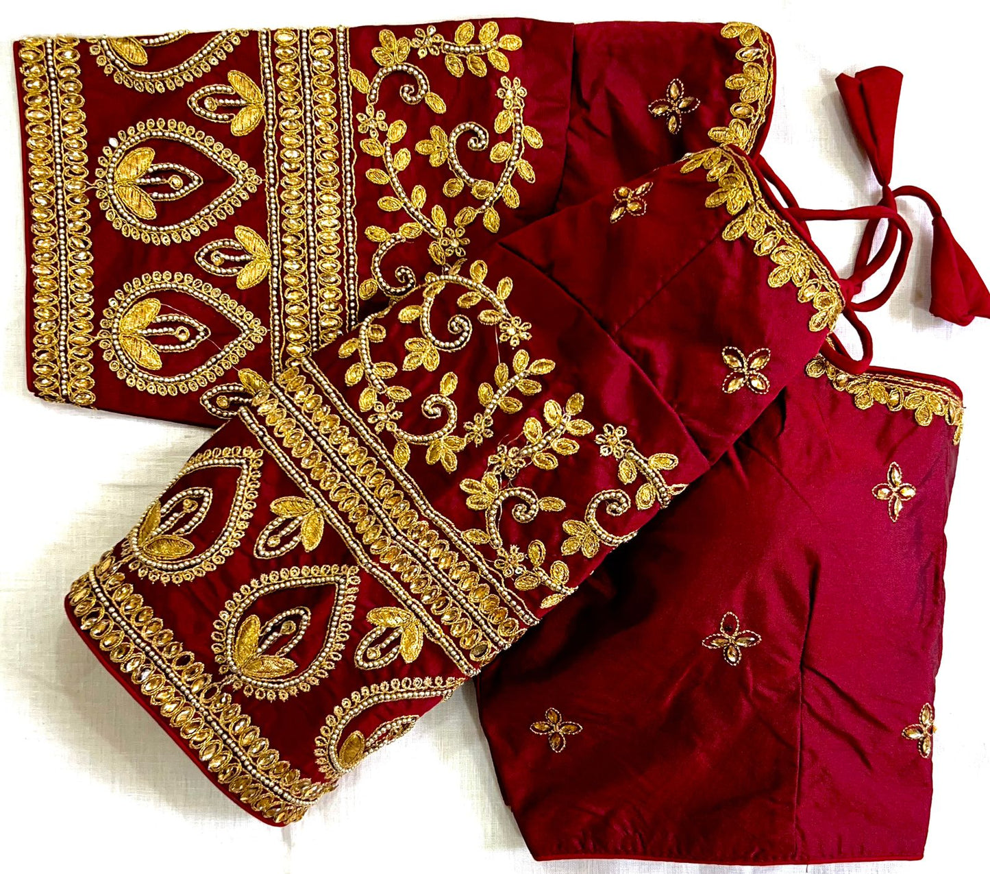 Madhuri design jari, thread, handwork and khatli hand work ready made blouse