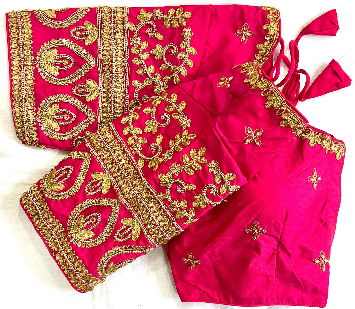 Madhuri design jari, thread, handwork and khatli hand work ready made blouse