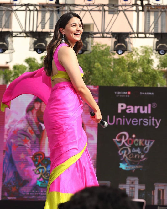 Pink Saree, So We Found Similar Options On A Budget
