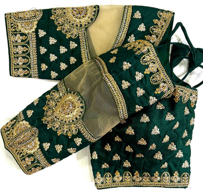 Beautiful Stitched Blouse Heavy Phantom Silk Designer Women Wear Wedding Party Wear Blouse.