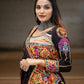 Digital Printed Butter Silk Lehenga With Blouse And Dupatta Which Has Original Mirror Work