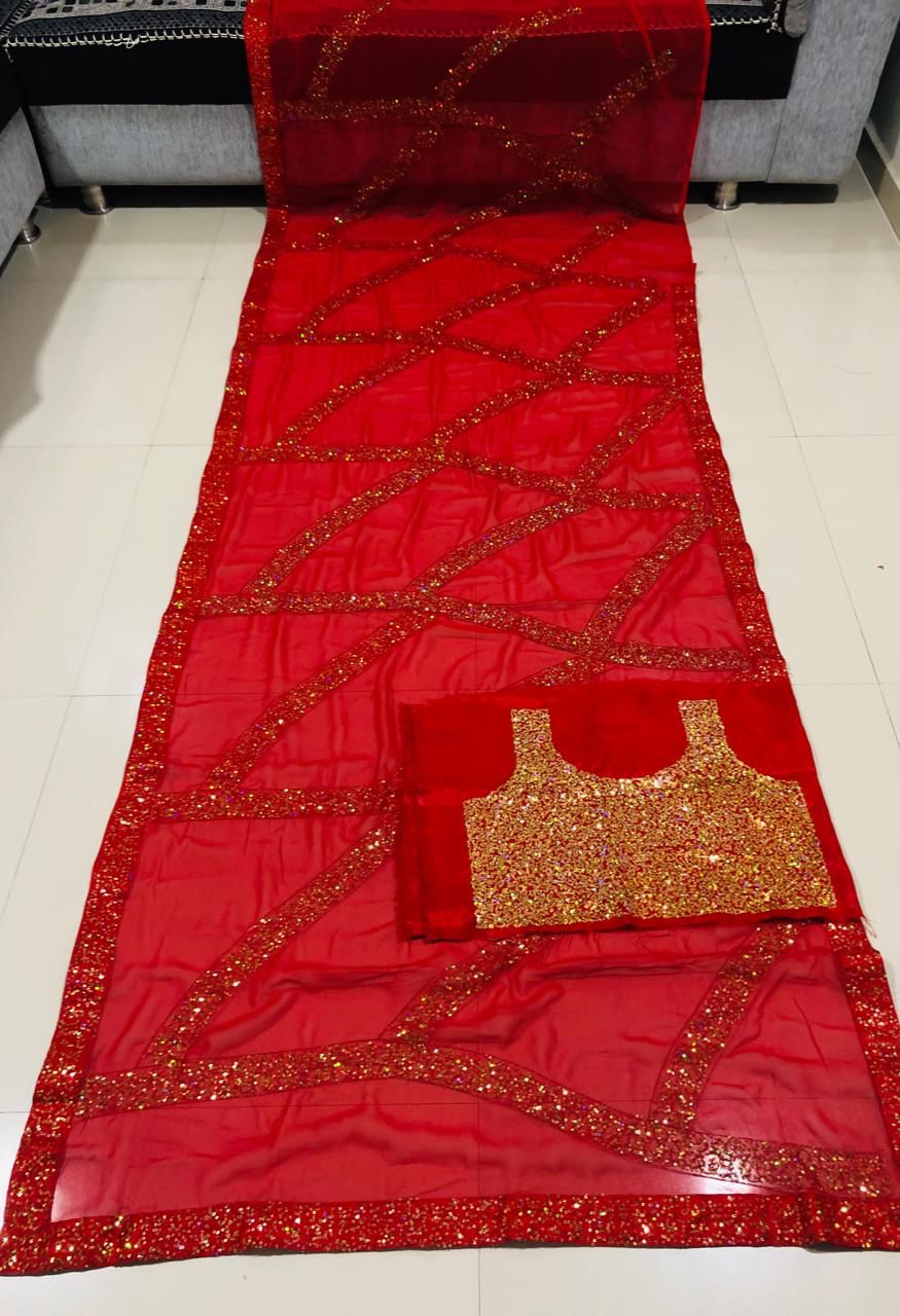 Imagine Boutique - Teej Special Red Saree with Green Blouse Please, message  us for price in this page's message box. | Facebook