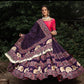 Navratri Special Lehenga Choli With Printed Butter Silk Material and glued Mirror Work