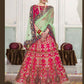 Red Silk Lehenga With Silk Choli